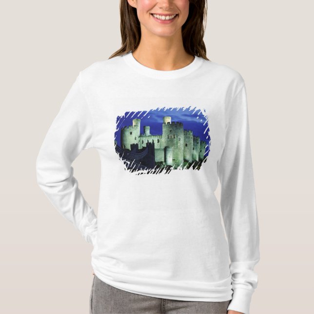Conwy slott, Gwynedd, Wales T-shirt (Framsida)