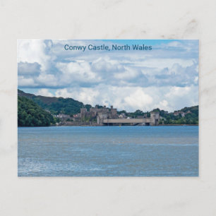 Conwy slott, norra Wales, Storbritannien, vykort