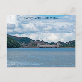 Conwy slott, norra Wales, Storbritannien, vykort
