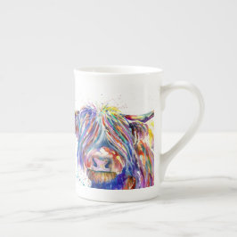 Coo2 Highland ko Scottish bone china mugg Benporslin Mugg