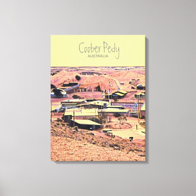 Coober Pedy-gruvstaden Australien resa Canvastryck (Framsida)