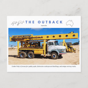Coober Pedy Mining Lastbil Vykort