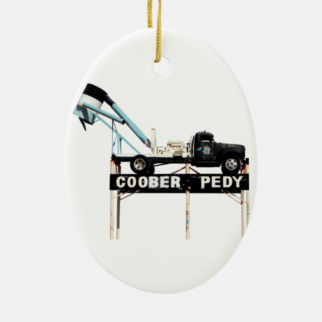 Coober Pedy, Opal Capital of the World Julgransprydnad Keramik (Baksidan)