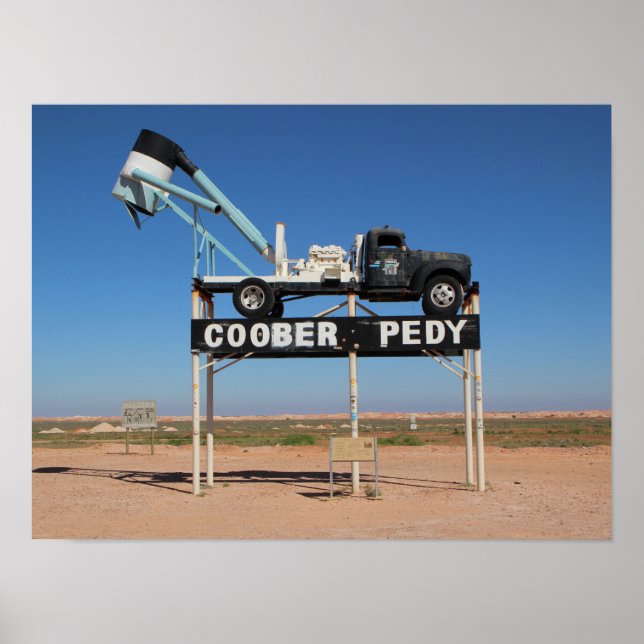 Coober Pedy Outback Australien Souvenir Photo Poster (Framsidan)
