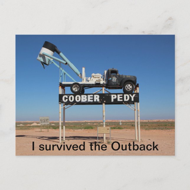 Coober Pedy Outback Australien Souvenir Photo Vykort (Framsida)