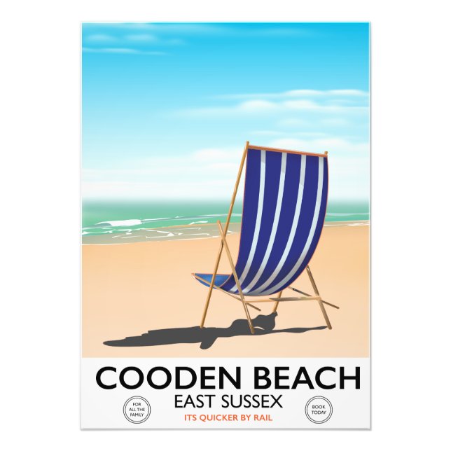 Cooden Beach Öster Sussex vintage resor poster (Framsidan)
