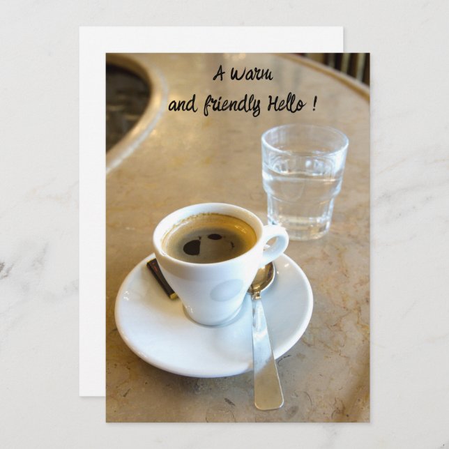 Cooffe med bästa platta vän-kort (Fram/baksida)