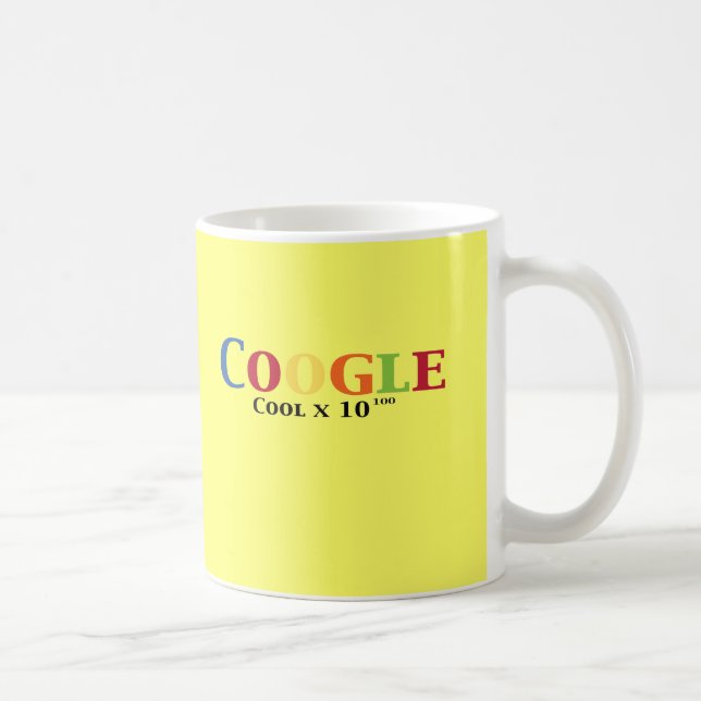 Coogle   kalla x 10^100 gåvor kaffemugg (Höger)