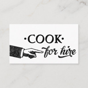 Cook Affärskort - vilken bakgrund Färg! Visitkort