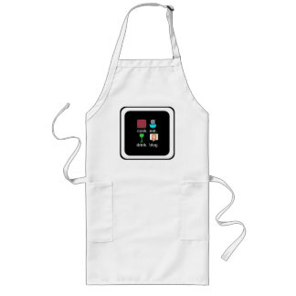 "Cook. Ät. Drick. Blogg." Long Apron Långt Förkläde