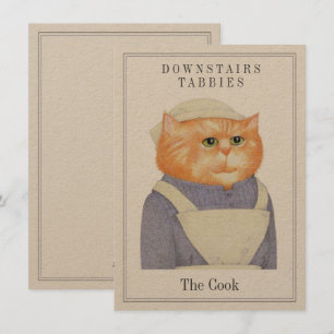 COOK CAT 4.5x6.25 - platta kort + text (på Kraft)