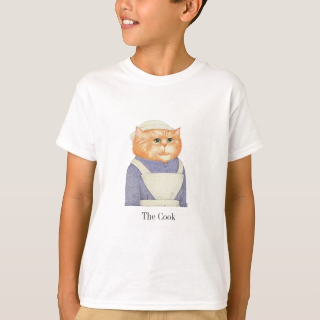 COOK CAT Boys' Basic T-Shirt (Framsida)