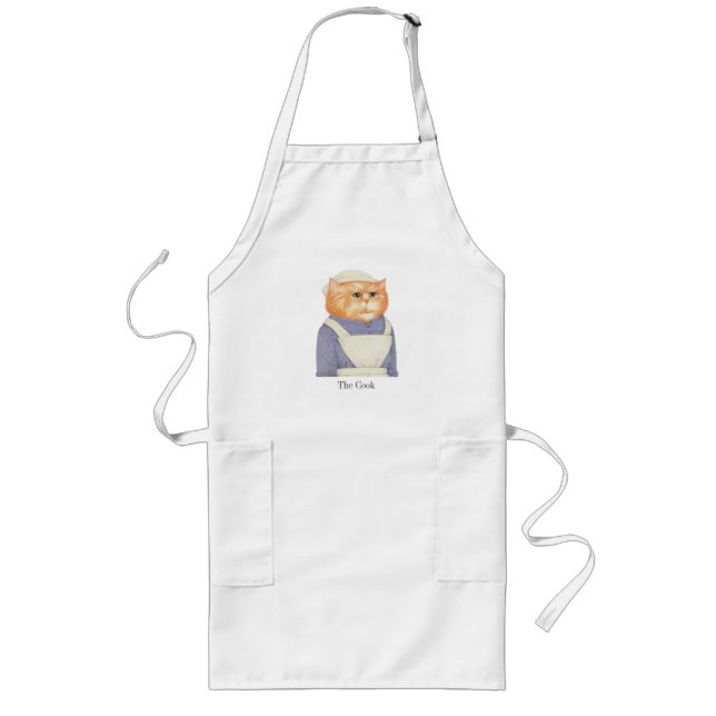 COOK CAT Long Apron Långt Förkläde (Framsidan)