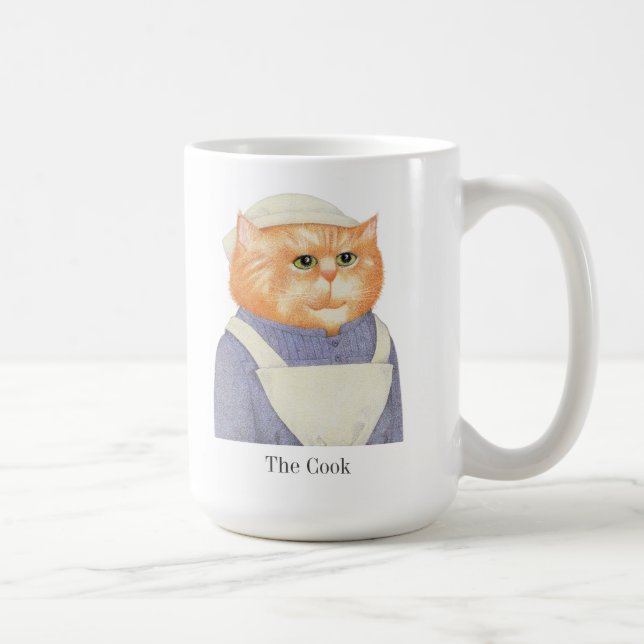 COOK CAT Tall White Mugg + Text (Höger)