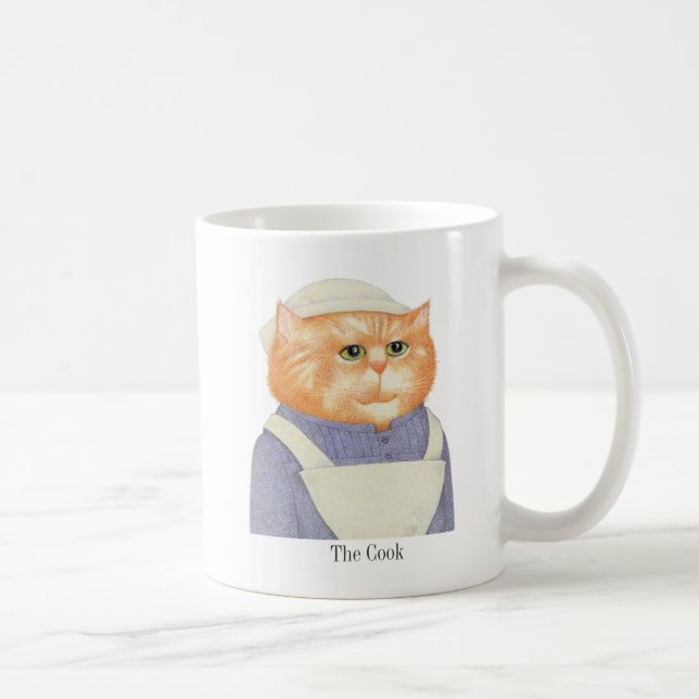 COOK CAT White Mugg + Text (Höger)