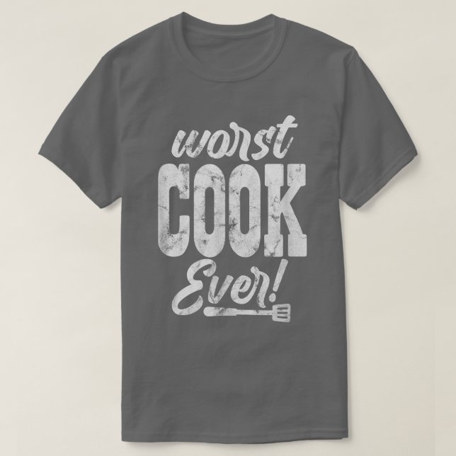 Cook Chef Worst Cook Ever Cooking Culinary Distres T Shirt (Design framsida)