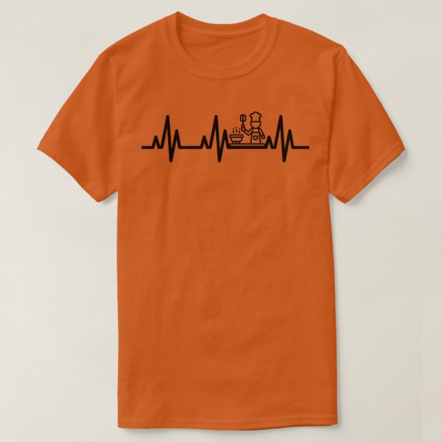 COOK COOK HEARTBEAT EKG GIFT T SHIRT (Design framsida)