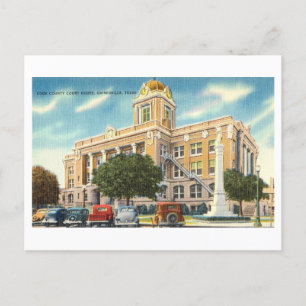Cook County Court House i Gainesville, Texas Vykort