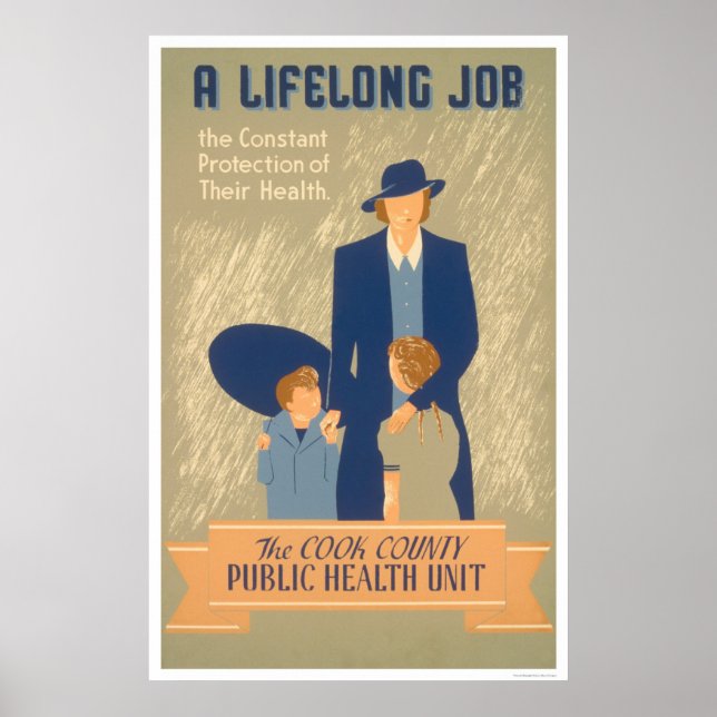 Cook County Public Health 1938 WPA Poster (Framsidan)