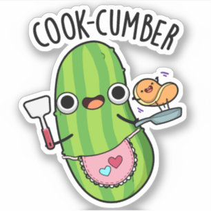 Cook-cumber Funny Cucumber Pun Klistermärken