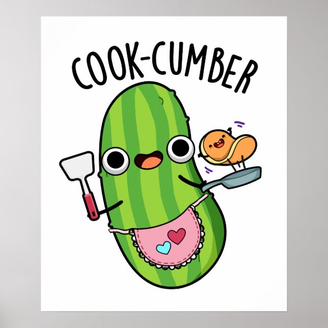 Cook-cumber Funny Cucumber Pun Poster (Framsidan)