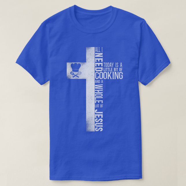 Cook Faith Jesus Kor Kitchen Chef T Shirt (Design framsida)