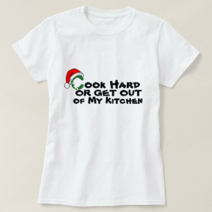 Cook Hard Get Out-köket Den fina julen T Shirt