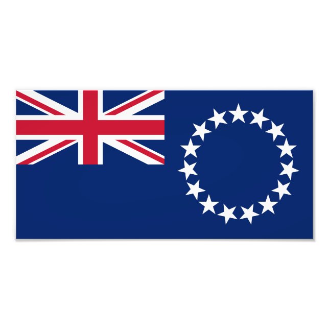 Cook Islands flagga Fototryck (Framsidan)