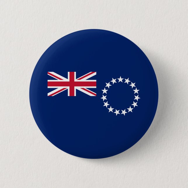 Cook Islands flagga Knapp (Framsida)