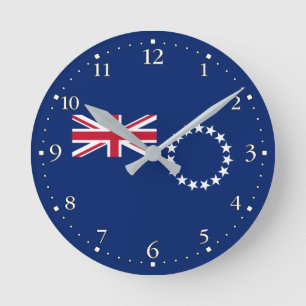 Cook Islands flagga Rund Klocka
