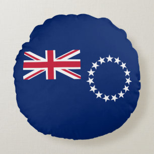 Cook Islands flagga Rund Kudde