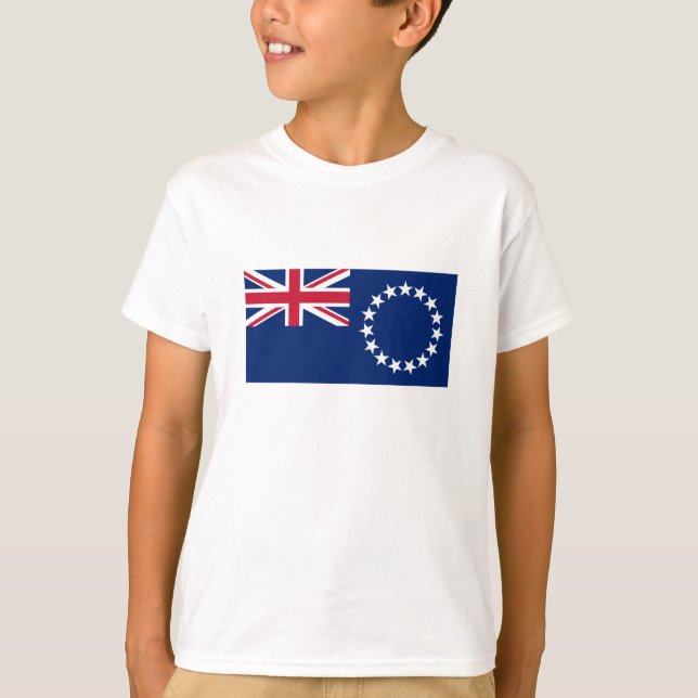 Cook Islands flagga T Shirt (Framsida)