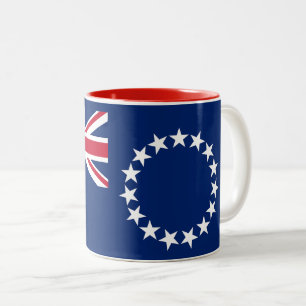 Cook Islands flagga Två-Tonad Mugg