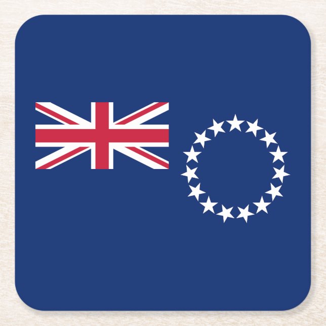 Cook Islands flagga Underlägg Papper Kvadrat (Framsidan)