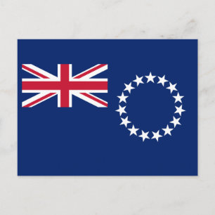 Cook Islands flagga Vykort
