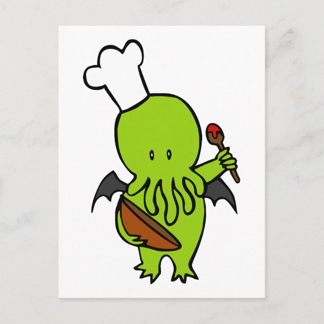 Cook med Cthulhu Vykort (Framsida)