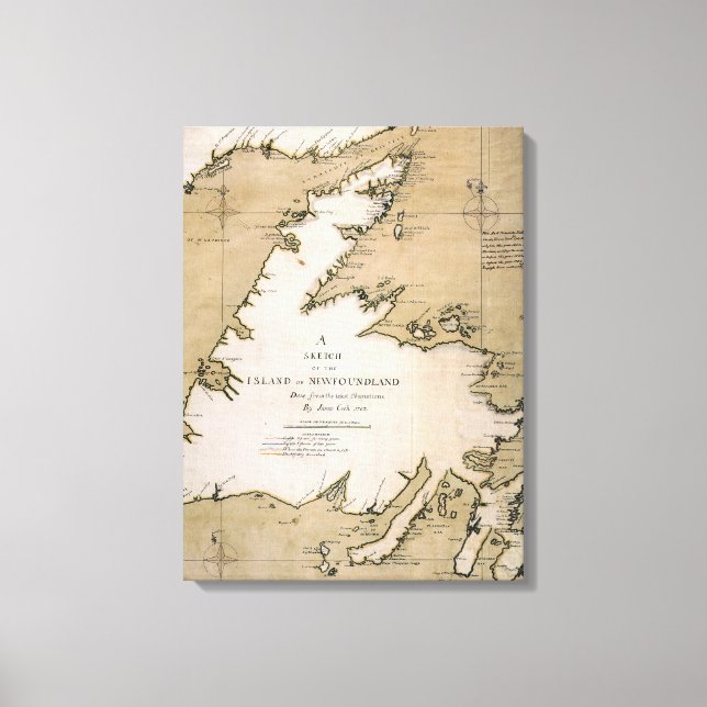 COOK: NEWFOUNDLAND, 1763 CANVASTRYCK (Framsida)