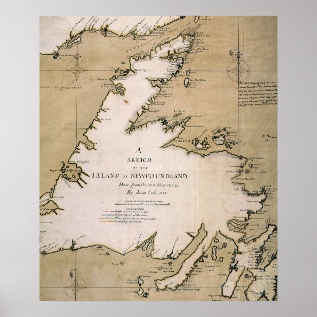 COOK: NEWFOUNDLAND, 1763 POSTER (Framsidan)