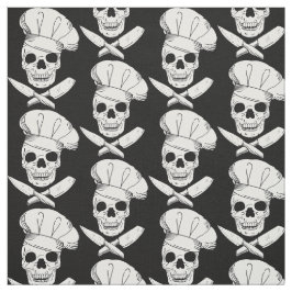 Cook- och Chef-Döskallar i Chef Hats Patterned Tyg