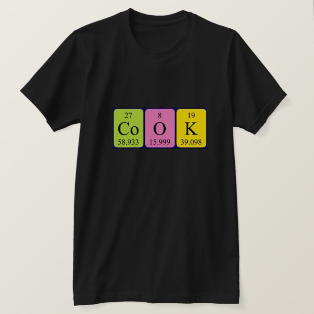 Cook Periodisk skjorta bord ord T Shirt (Design framsida)