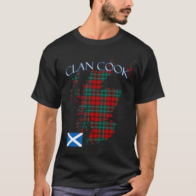 Cook Scottish Klan Tartan Scotland T Shirt (Framsida)