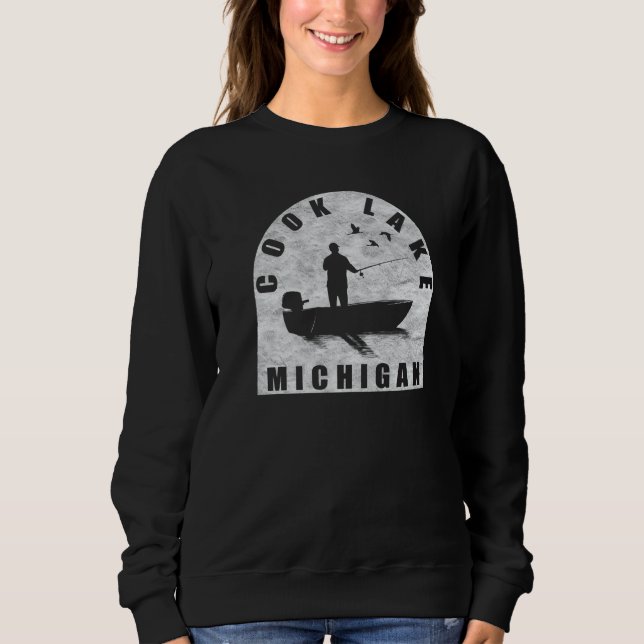 Cook Sjö Fishing Michigan T Shirt (Framsida)