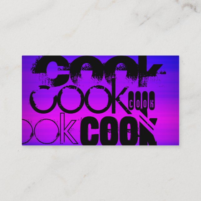 Cook; Vibrant Violet Blue och Magenta Visitkort (Baksida)