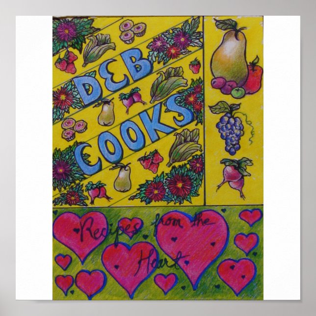 Cookbook Cover Art - Deb Cooks Poster (Framsidan)