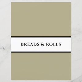 Cookbook Divider | Bröd och rulla | Sage Black Whi