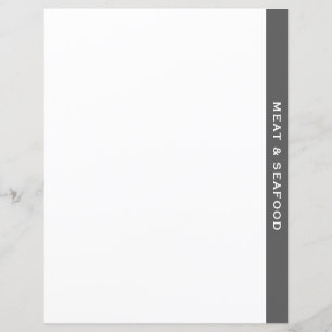 Cookbook Divider   Grått & vit   Kött och skaldjur