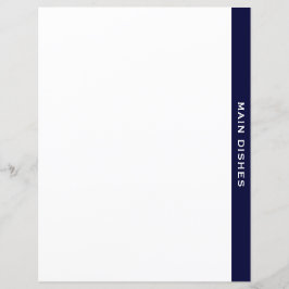 Cookbook Divider | Tunga & vit | Huvud