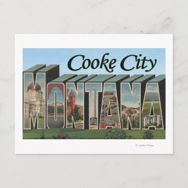 Cooke City, Montana - Large Brev Scenes 2 Vykort (Framsida)