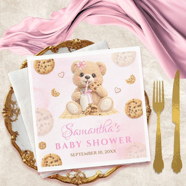 Cookie and milk Baby Shower - Cookie Baby Shower Pappersservett (Skapare uppladdad)