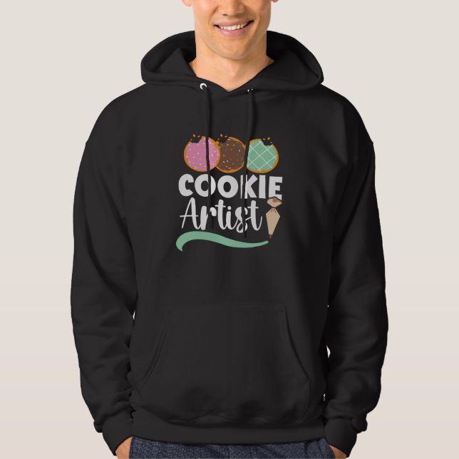 Cookie Artist Baking  Pastries Confectionery Baker Hoodie (Framsida)